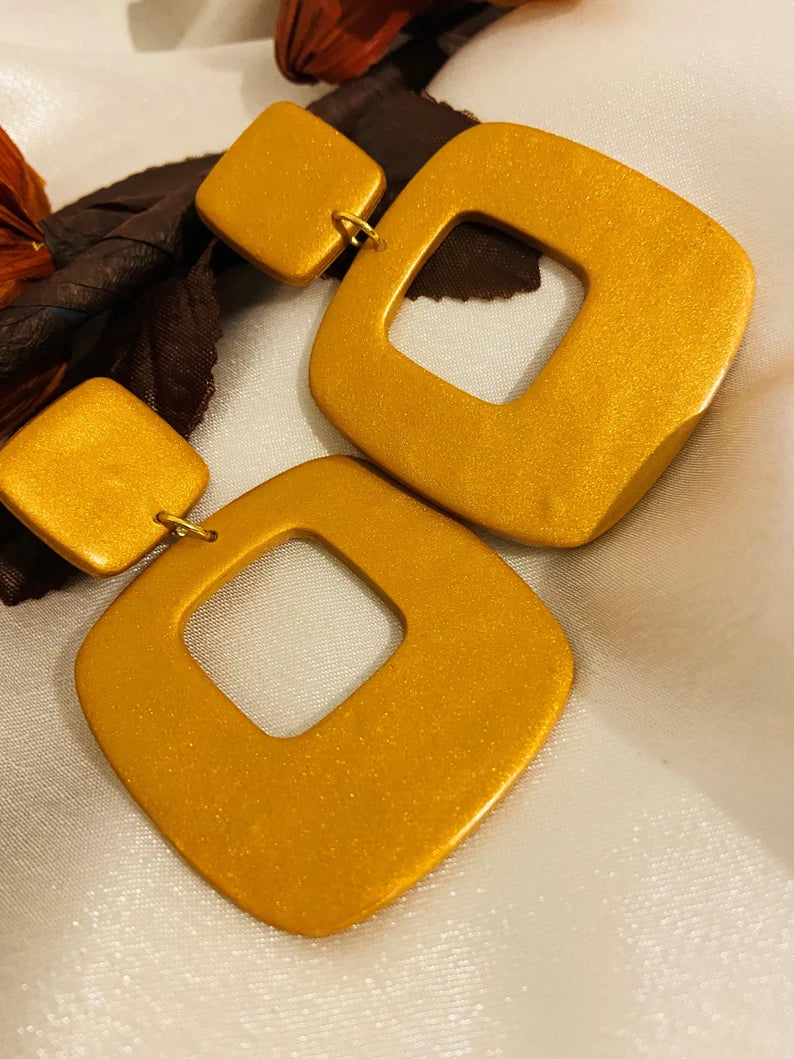 Handmade/Polymer Clay Statement Earring - Dreamal Dezignz