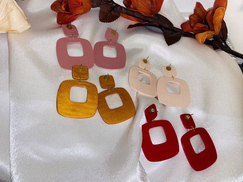 Handmade/Polymer Clay Statement Earring - Dreamal Dezignz