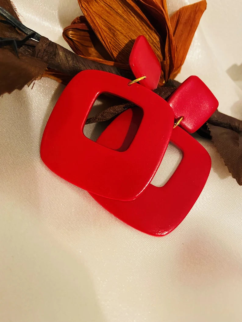 Handmade/Polymer Clay Statement Earring - Dreamal Dezignz