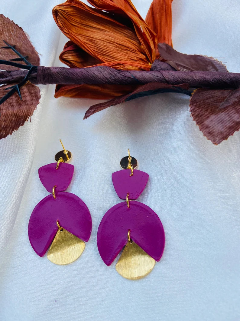 Handmade Polymer Clay Dangle Earrings - Dreamal Dezignz