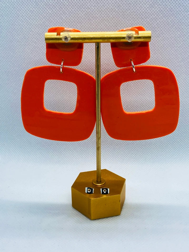 Handmade/Polymer Clay Statement Earring - Dreamal Dezignz