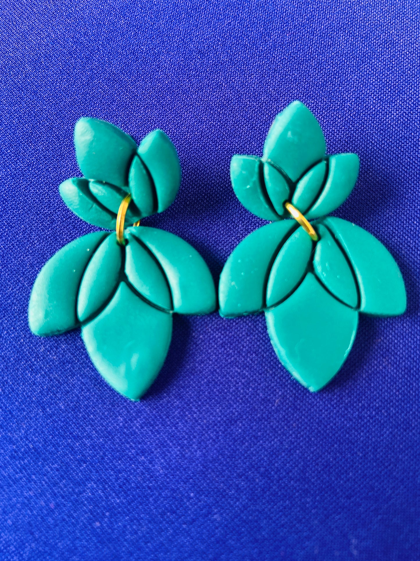 Water Lily Polymer Clay earrings