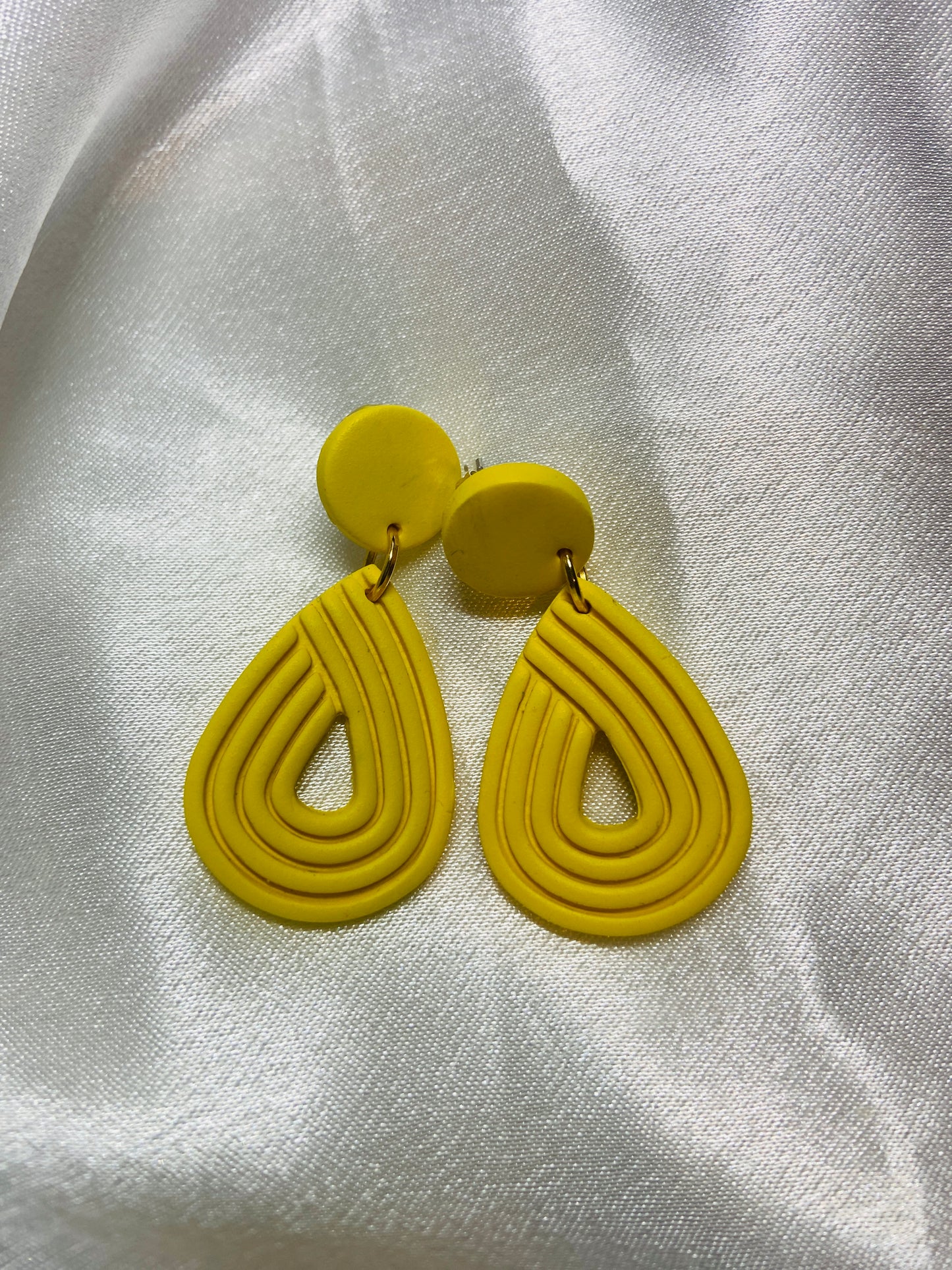 Teardrop polymer clay earrings