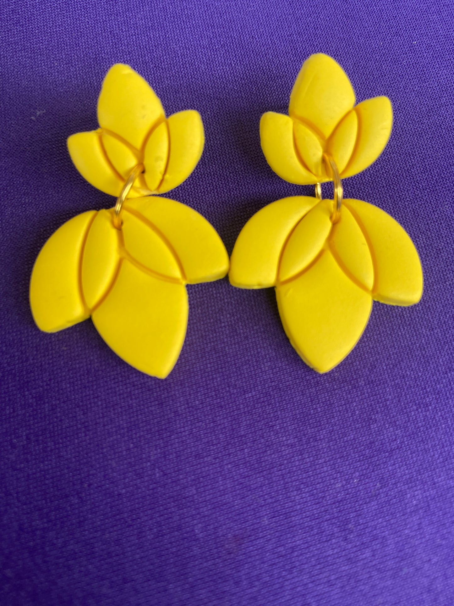 Water Lily Polymer Clay earrings