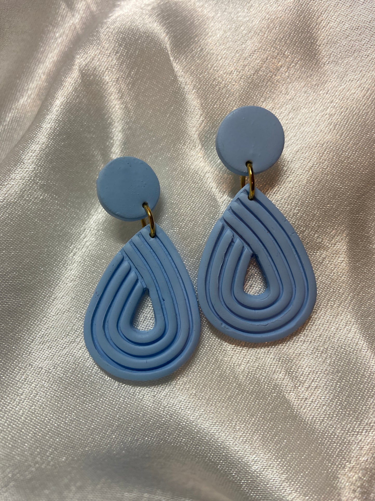 Teardrop polymer clay earrings