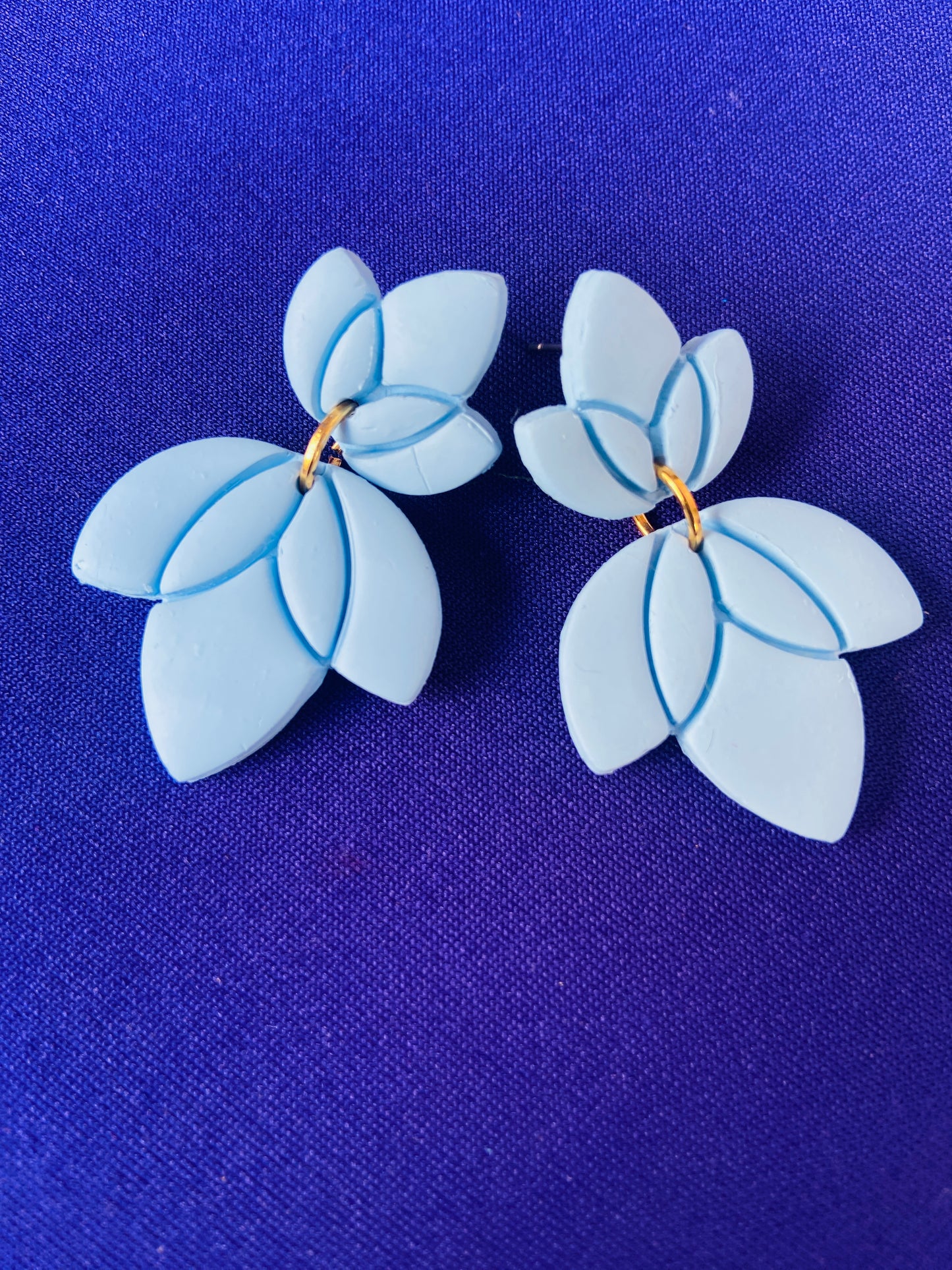 Water Lily Polymer Clay earrings