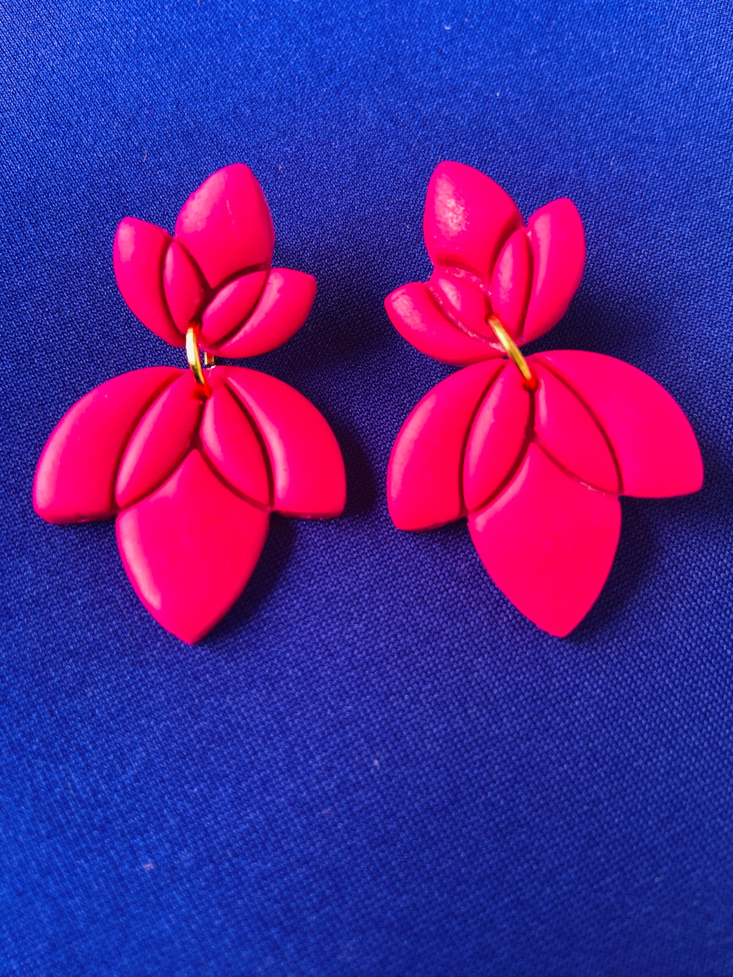 Water Lily Polymer Clay earrings