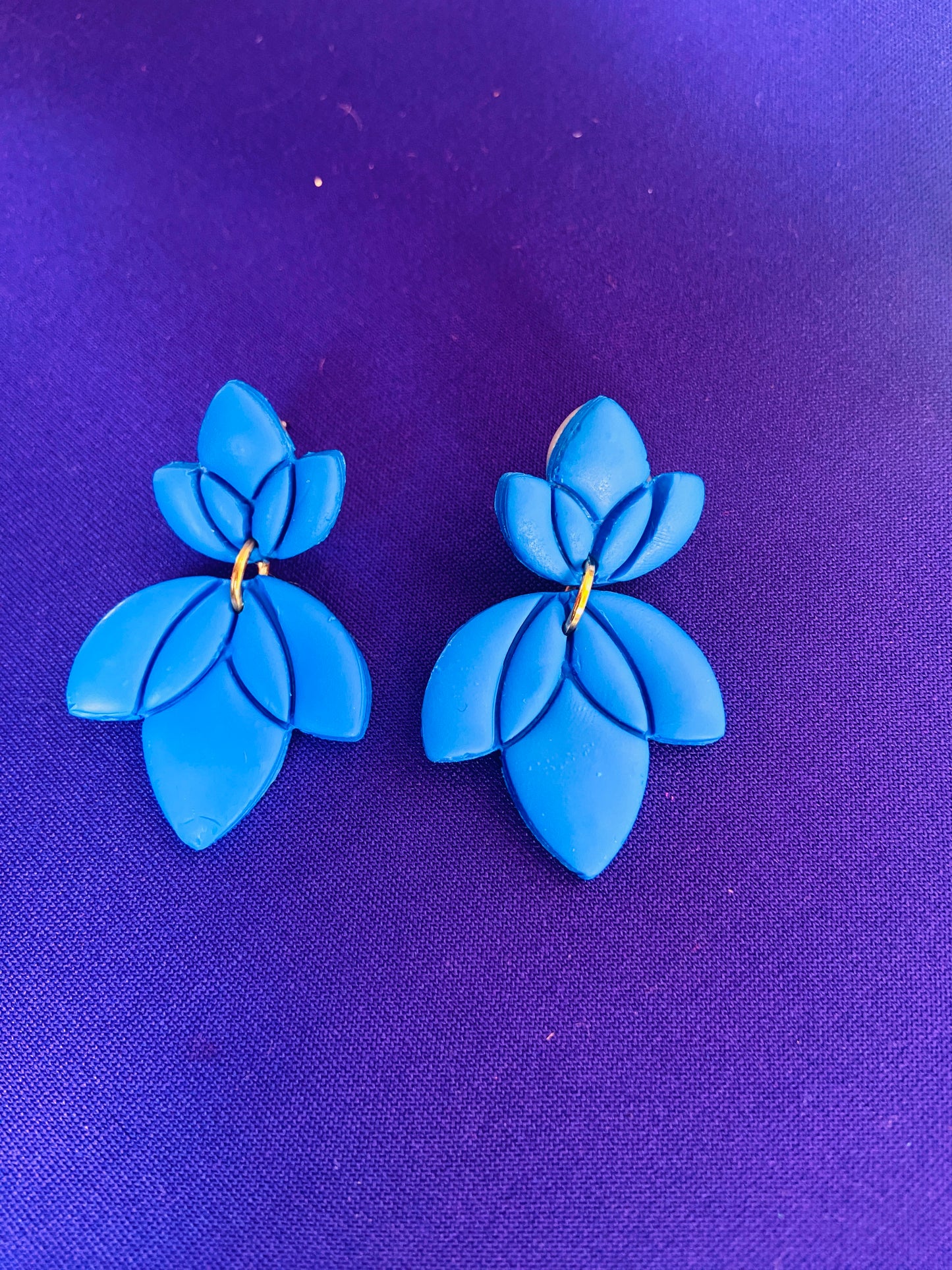 Water Lily Polymer Clay earrings